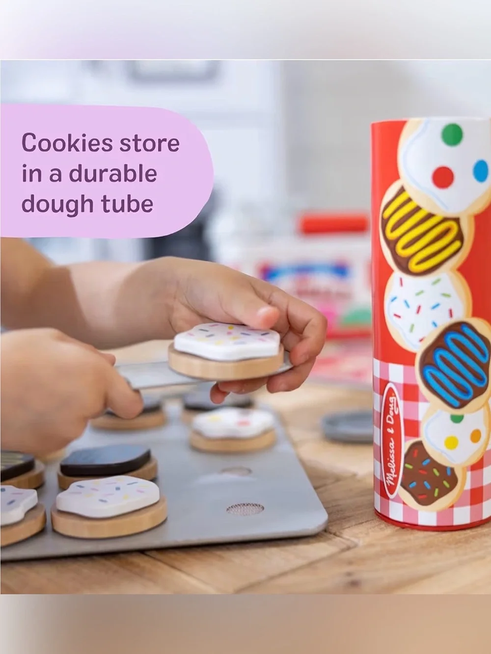 Melissa & Doug Wooden/Velcro stick Cookie Play Set - NEW